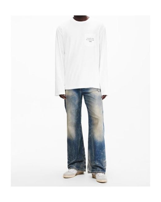 Acne Blue Wide Leg Jeans for men