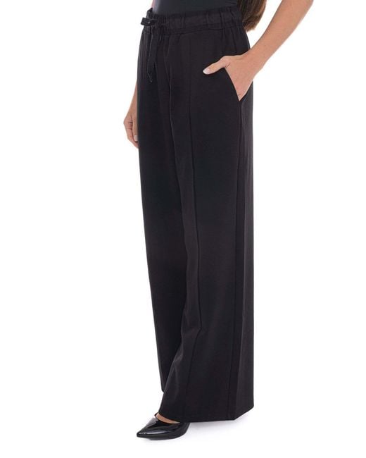 Weekend by Maxmara Black Drawstring Wide-Leg Trousers