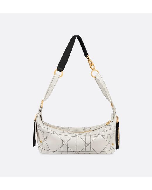 Dior White Small D-Journey Shoulder Bag