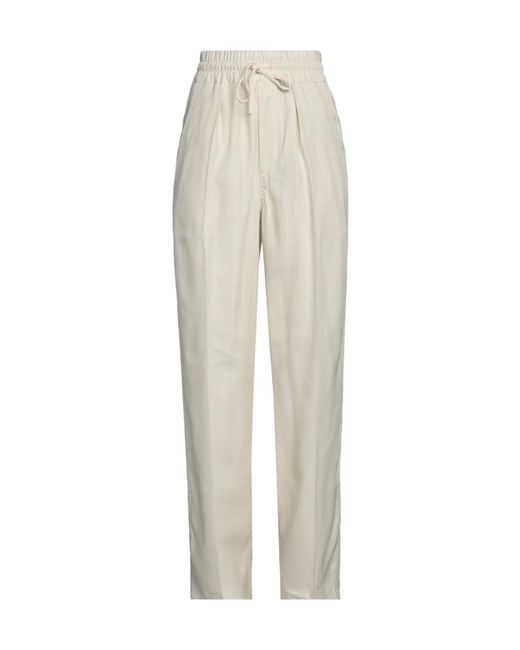 Isabel Marant White Drawstring Waist Casual Trousers