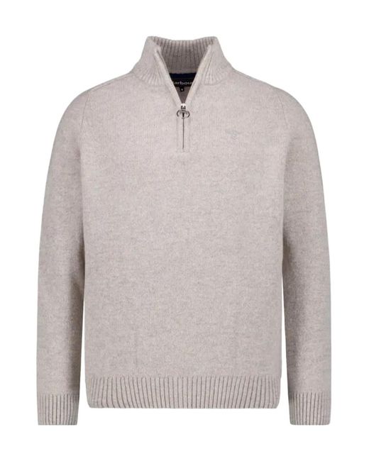 Barbour Gray Grangetown Zip-Up Sweater for men