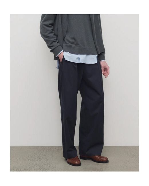 The Row Blue Tibor Regular Fit Pants for men