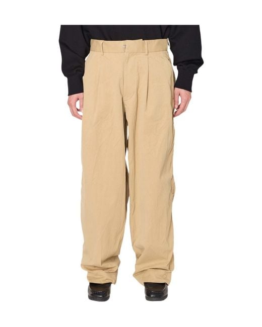 Kolor Natural Casual Trousers With Belt Loops for men
