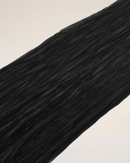 AMI Black Crumpled Scarf for men