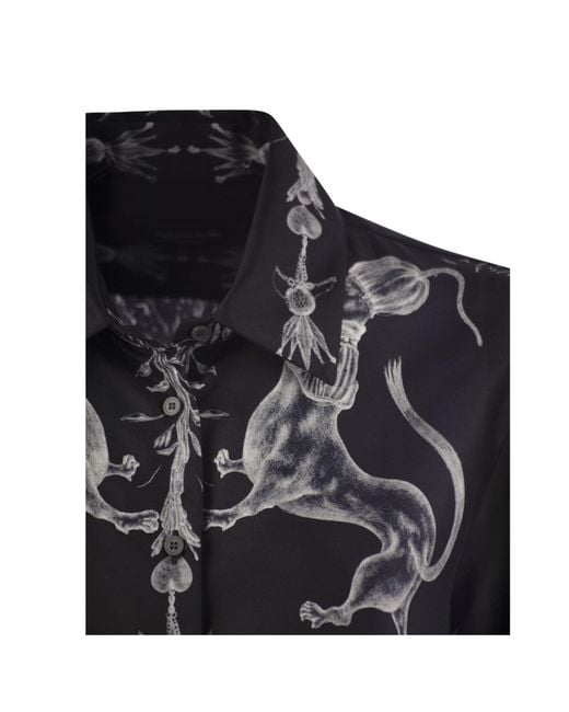 Fabiana Filippi Black Long Sleeved Graphic Printed Shirt