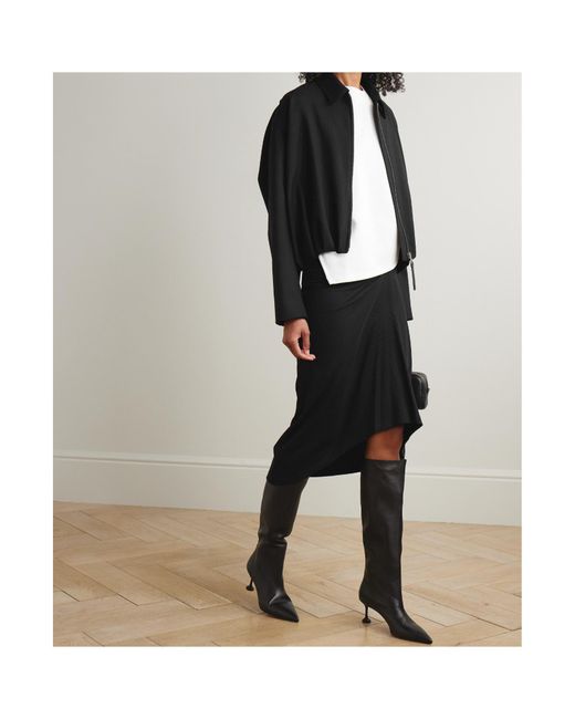 Loewe Black Draped Wool Jacket