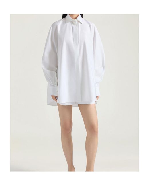 Givenchy White Paris Logo Long-Sleeved Shirt