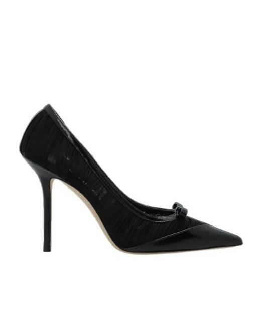 Jimmy Choo Black Love 100 Pointed Toe Pumps
