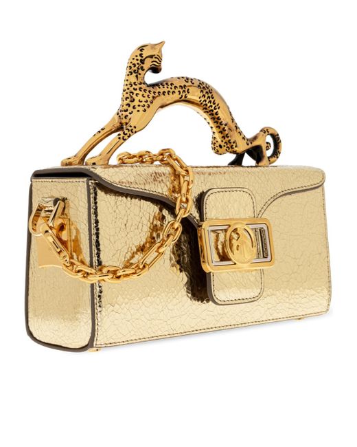 Lanvin Metallic Embossed Cat Handled Tote Bag