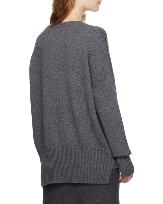 Lisa Yang Gray Mila Crewneck Knitwear