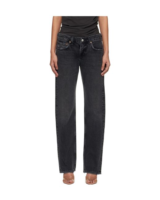 Agolde Gray Low Rise Slim (Weightless)