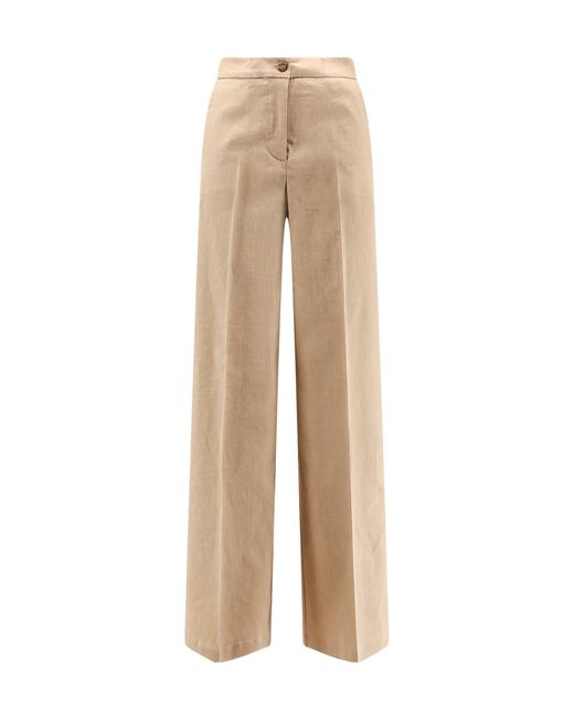 Pinko Natural Jacopone Wide-Leg Pants