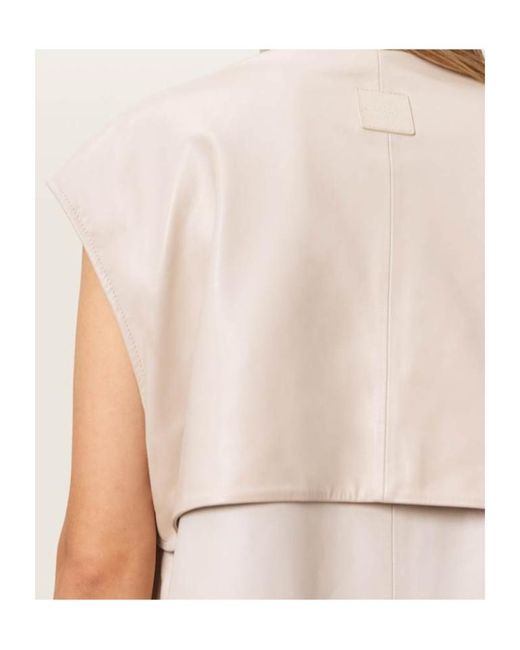AllSaints Natural Flor High-Neck Sleeveless Waistcoat