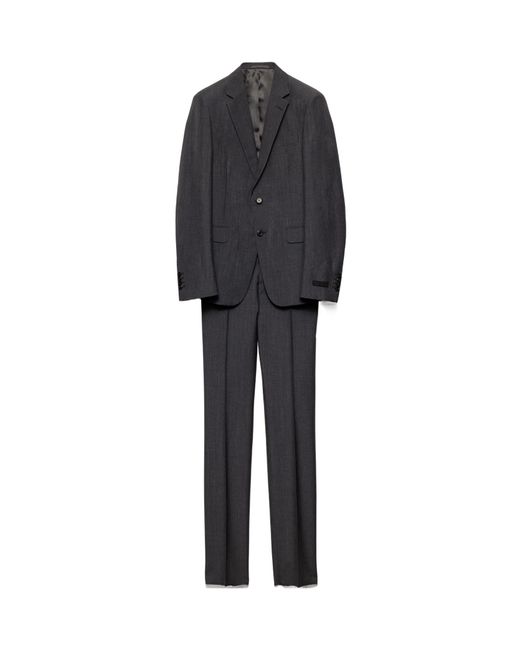 Prada Black Wool And Mohair Single-Breasted Suit for men