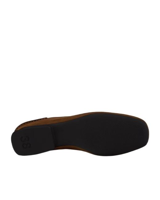 Camper Brown Casi Myra Nubuck Leather Ballet Flats