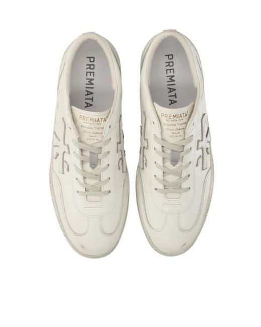 Premiata White David 8091 Sneakers for men