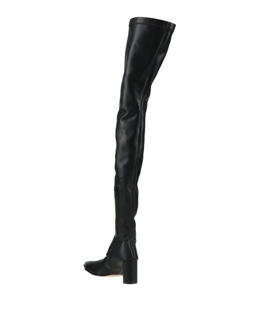 MM6 by Maison Margiela Black Minimalist High Boots