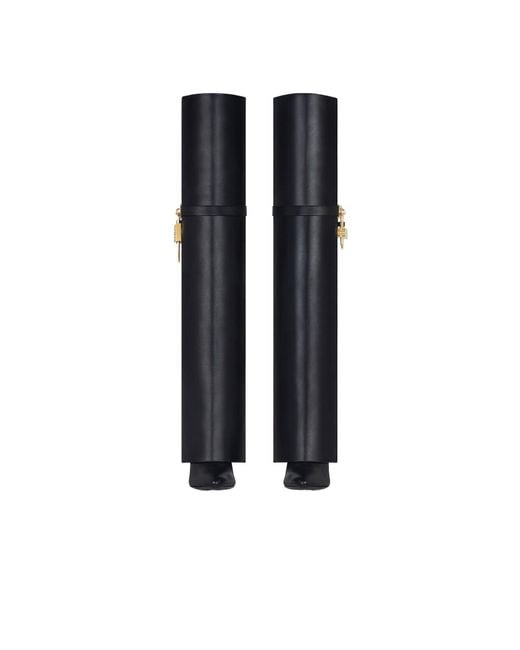 Givenchy Blue Shark Lock Stiletto Over-The-Knee Boots