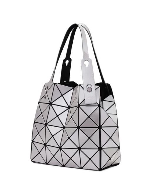 Issey Miyake White Bao Bao Geometric-Panel Tote Bag