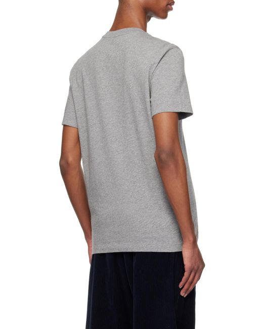 Moncler Gray Logo Flocked T-Shirt for men