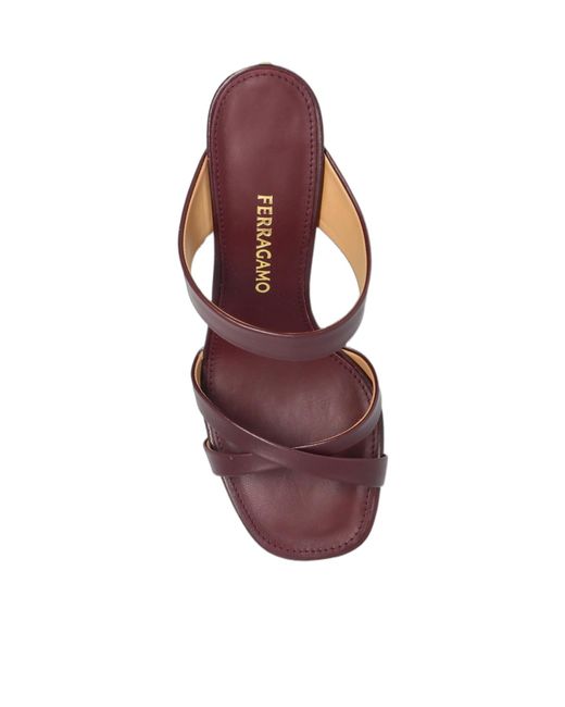 Ferragamo Brown Tami High-Heeled Sandals
