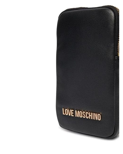 Moschino Black Shoulder Wallet