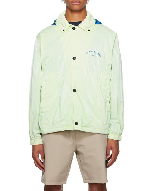 Stone Island White Marina Coach Jacket for men