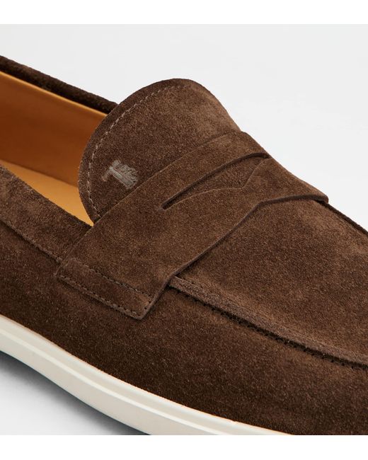 Tod's Brown Round-Toe Loafers for men