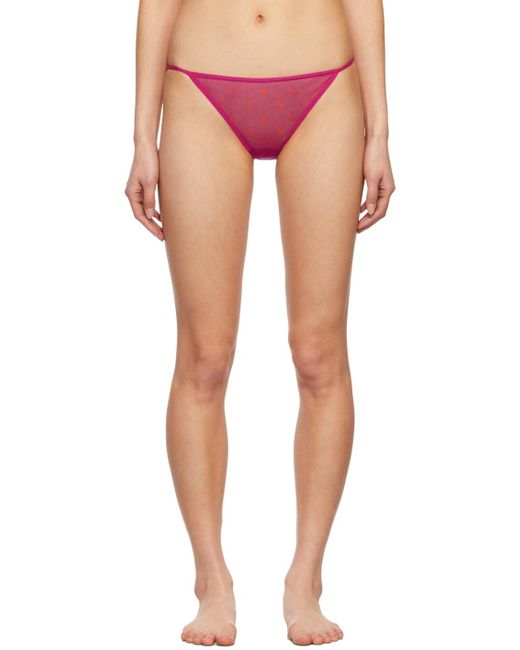 Saint Laurent Pink Monogram Sheer Panties
