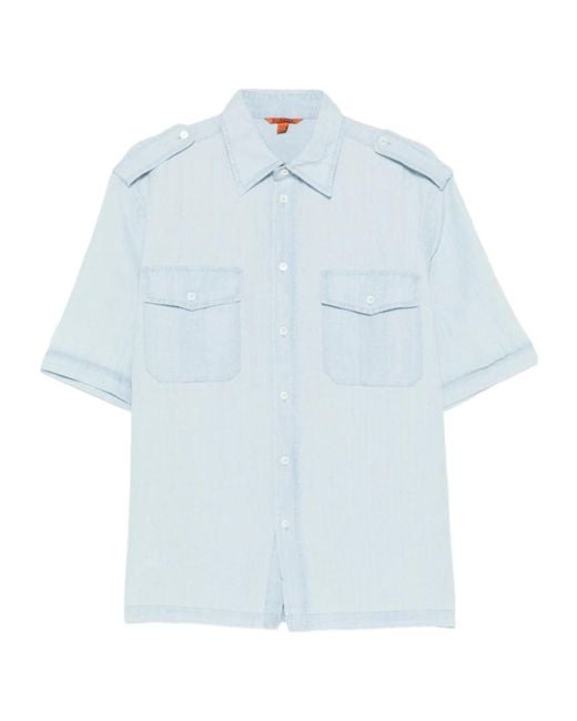 Barena Blue Pocket Shirt for men