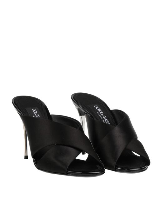 Dolce & Gabbana Black Solid Color Sandals