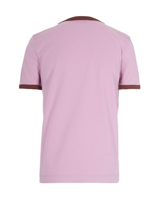 Marni Pink Logo Printed T-Shirt