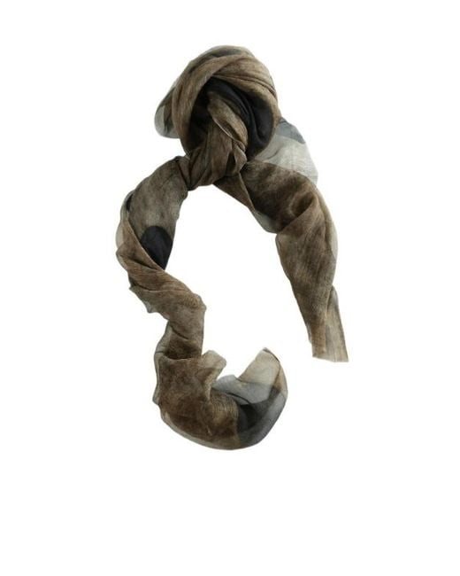 Uma Wang Multicolor Raw-Edged Silk Scarf