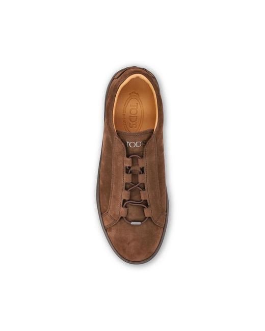 Tod's Brown Minimal Low-Top Sneakers for men