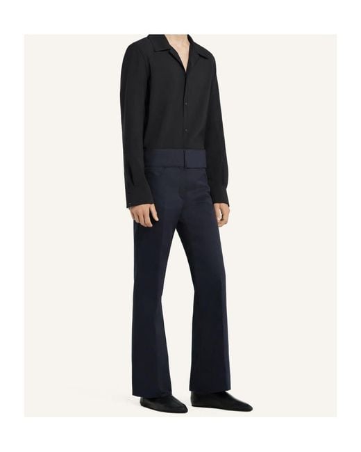 Courreges Black Camp Collar Shirt for men