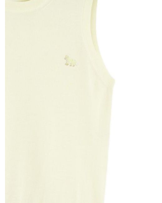 Maison Kitsuné Natural Baby Fox Sleeveless Sweater