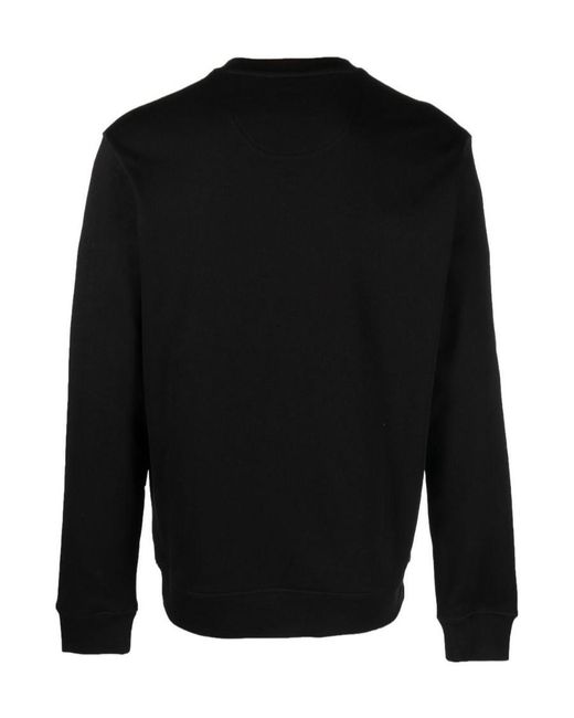 Barbour Black Logo-Print Detail Knit Jumper for men