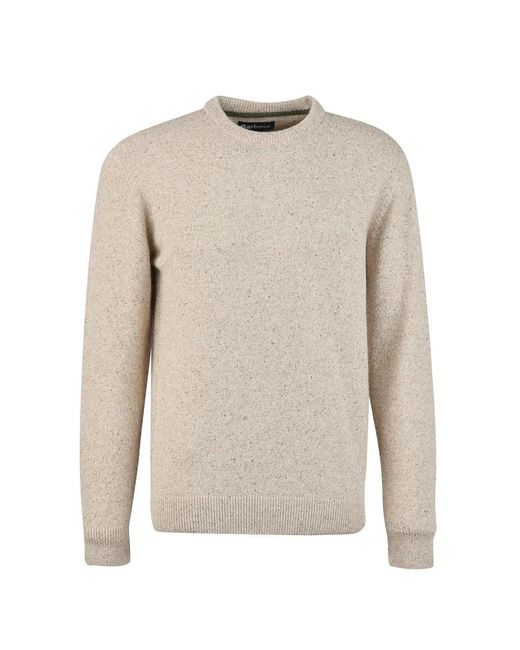 Barbour Natural Mélange-Effect Crew-Neck Jumper for men