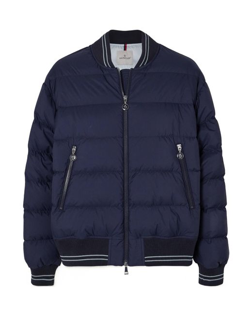 Moncler Blue Argo Bomber Puff Jacket