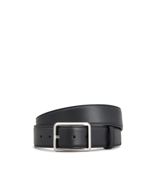 Tod's Black Classic Logo Engraved Buckle Belt for men