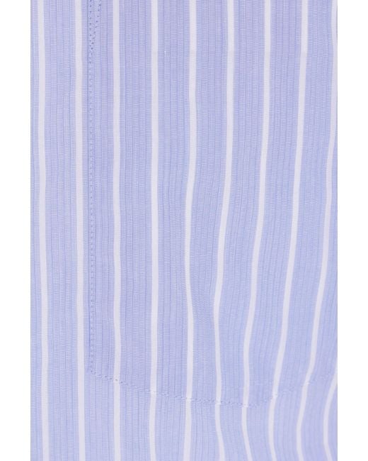 Prada Blue Button-Up Striped Shirt for men