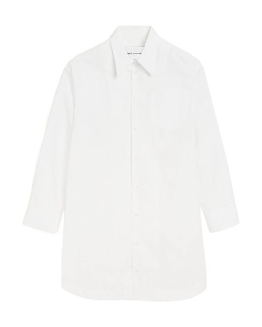 AMI White Ami Ami De Coeur Wide Shirt Dress for men