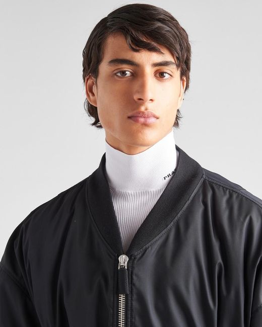 Prada Black Padded Bomber Jacket for men