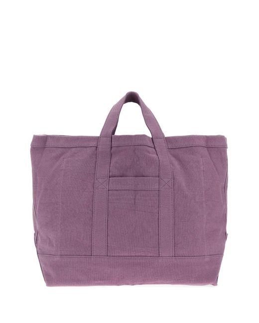 Tekla Purple Logo-Print Tote Bag
