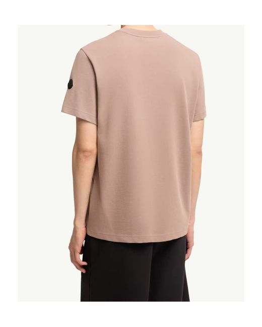 Moncler Natural Cotton Jersey Logo T-Shirt for men