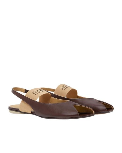 MM6 by Maison Margiela Brown Open-Toe Sandals