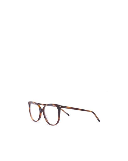 Saint Laurent White Eyewear Round Frame Glasses