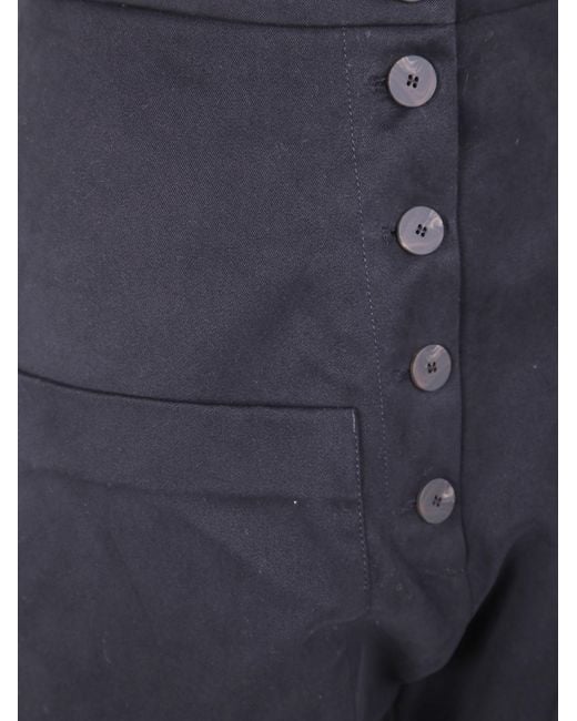 Studio Nicholson Blue Brinson Button-Front Patch-Pocket Trousers