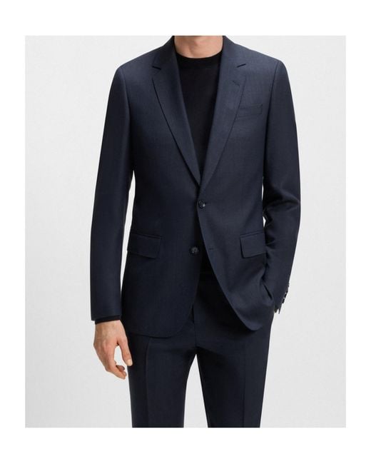 Boss Blue Long-Sleeved Suit for men