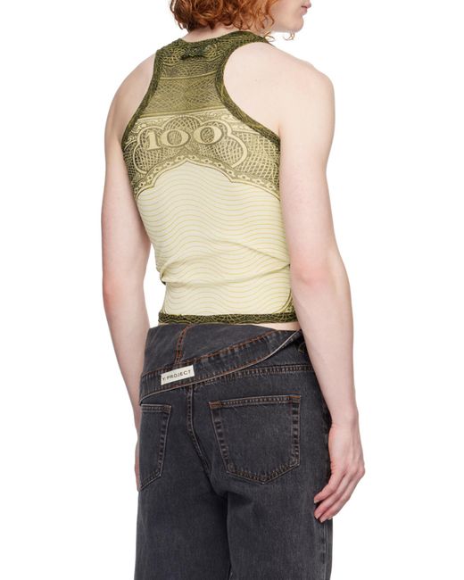 Jean Paul Gaultier Natural Number-Print Mesh Tank Top for men